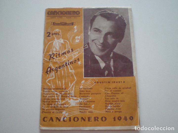 Cat&aacute;logos de M&uacute;sica: AGUSTIN IRUSTA - CANCIONERO 1949 - EDITORIAL ALAS // RITMOS ARGENTINOS TANGO TANGOS