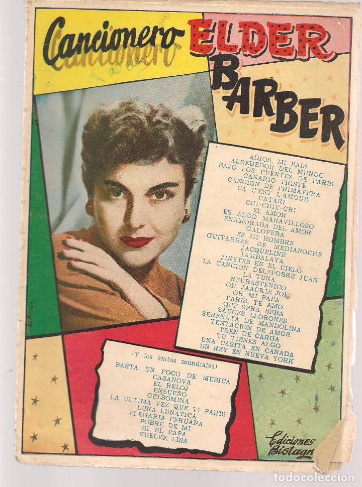 Cat&aacute;logos de M&uacute;sica: CANCIONERO ELDER BARBER. EDICIONES BISTAGNE.  (RF.MA) ST/MG10
