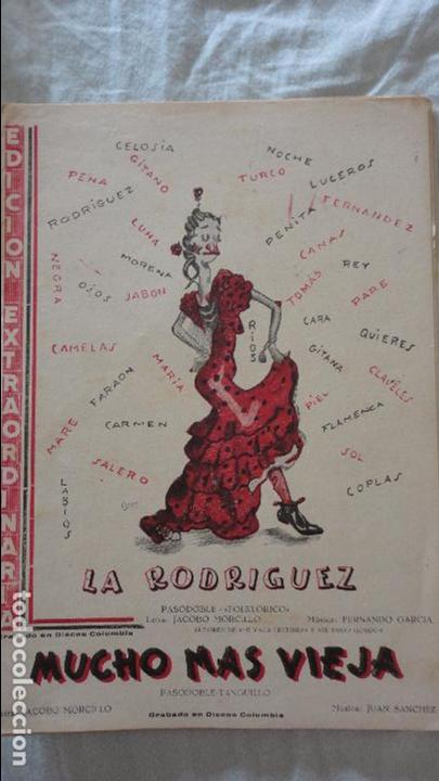 Cat&aacute;logos de M&uacute;sica: LA RODRIGUEZ.MUCHO MAS VIEJA.PASODOBLES.JACOBO MORCILLO.FERNANDO GARCIA.DISCOS COLUMBIA.1948