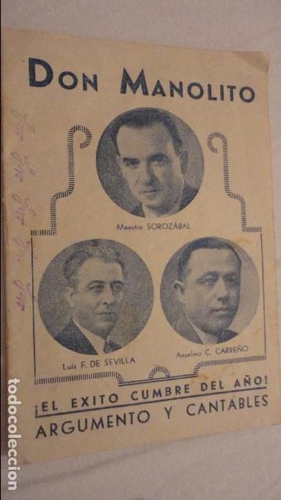 Cat&aacute;logos de M&uacute;sica: DON MANOLITO.SALINETE.LIRICO.P.SOROZ&Aacute;BAL.L.FERNANDEZ SEVILLA.ANSELMO.CARRE&Ntilde;O.PAPELERIA HISPANIA