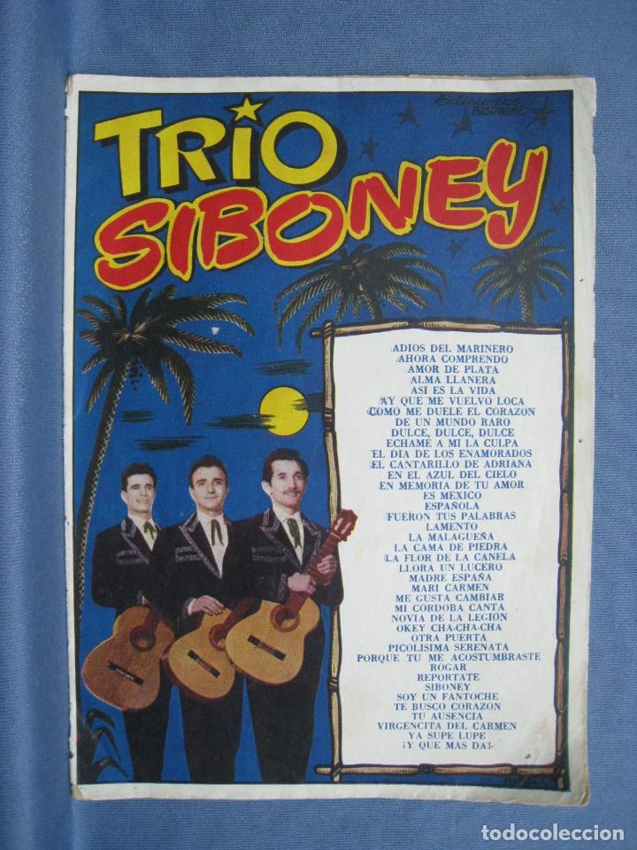 Cat&aacute;logos de M&uacute;sica: TRIO SIBONEY. BISTAGNE. CANCIONERO