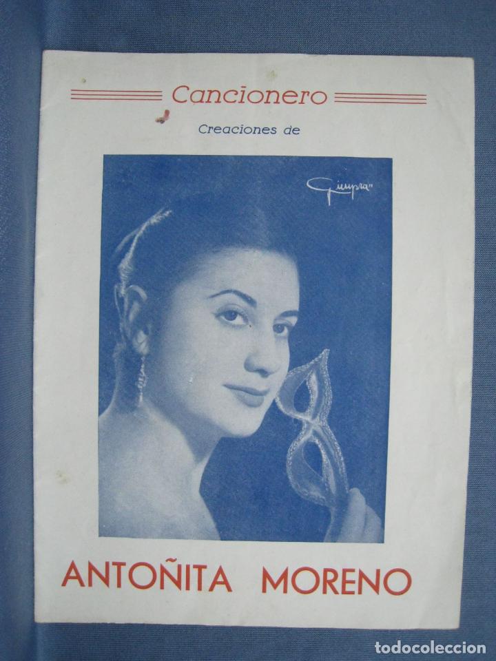 Cat&aacute;logos de M&uacute;sica: ANTO&Ntilde;ITA MORENO. CANCIONERO