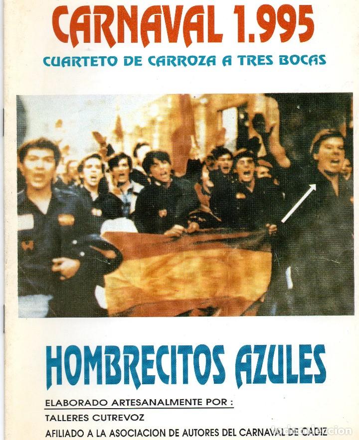 Catalogues de Musique: CARNAVAL DE CADIZ. 1995. CUARTETO DE SEVILLA CON COLABORACION DEL CAROTA, MUY RARO