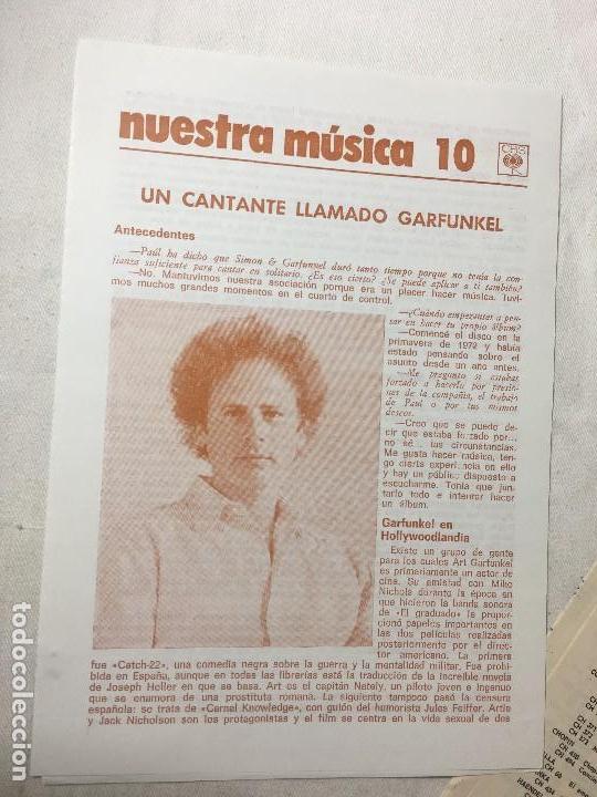 Catalogues de Musique: RA4 COLECCION NUESTRA MUSICA 10 GARFULKEN CBS ORIGINAL DE LOS A&Ntilde;OS 70