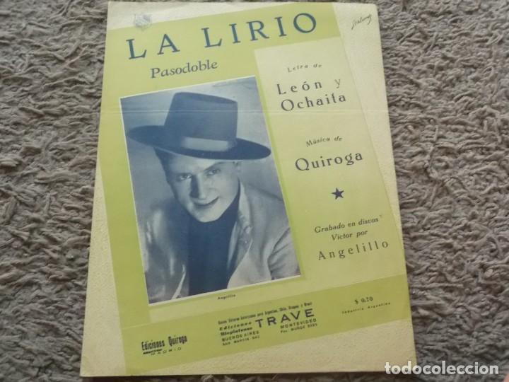 Cat&aacute;logos de M&uacute;sica: PARTITURA DE ANGELILLO-LA LIRIO