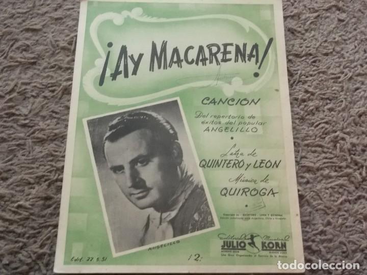 Cat&aacute;logos de M&uacute;sica: PARTITURA DEE ANGELILLO-AY MACARENA