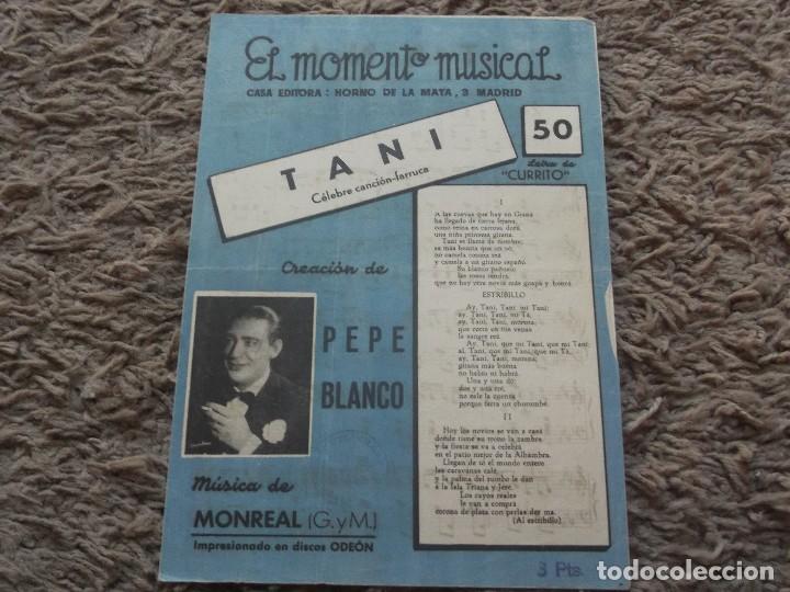 Cat&aacute;logos de M&uacute;sica: PARTITURA DE PEPE BLANCO-TANI