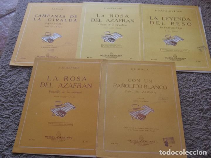 Cat&aacute;logos de M&uacute;sica: LOTE 5 PATITURAS DE ZARZUELA