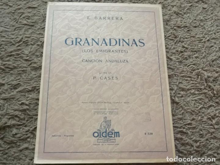 Cat&aacute;logos de M&uacute;sica: PARTITURA DE T BARRERA-GRANADINAS