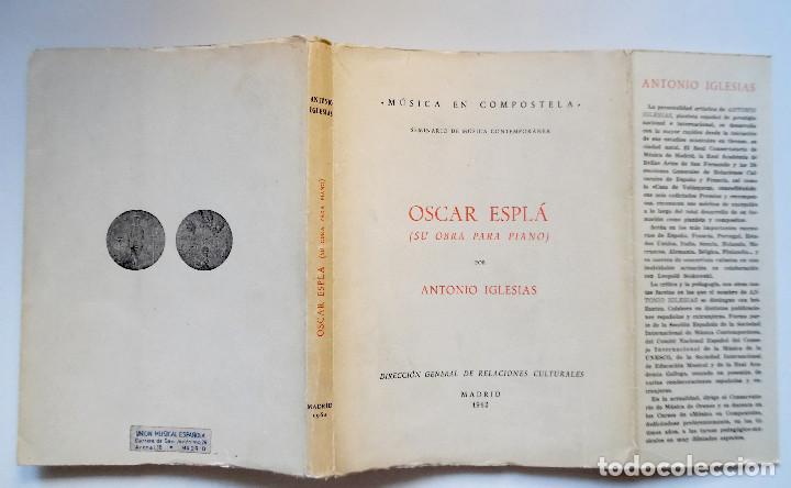 Cat&aacute;logos de M&uacute;sica: &Oacute;scar Espl&aacute;. Su obra para piano, por Antonio Iglesias, 1962
