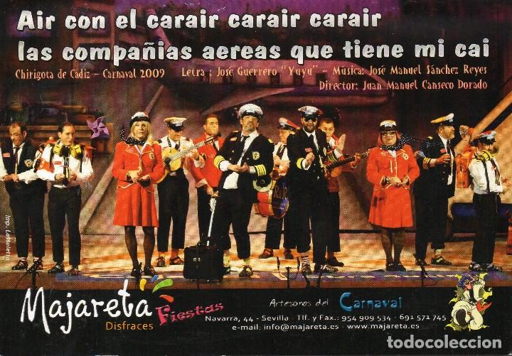 Catalogues de Musique: CARNAVAL CADIZ 2009 LIBRETO CHIRIGOTA, AIR CON EL CARAIR, LAS COMPA&Ntilde;IAS AEREAS QUE TIENE MI CAI YUYU