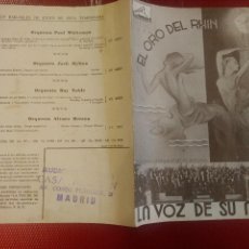 Catálogos de Música: CATALOGO LA VOZ DE SU AMO. EL ORO DEL RHIN ENERO 1934