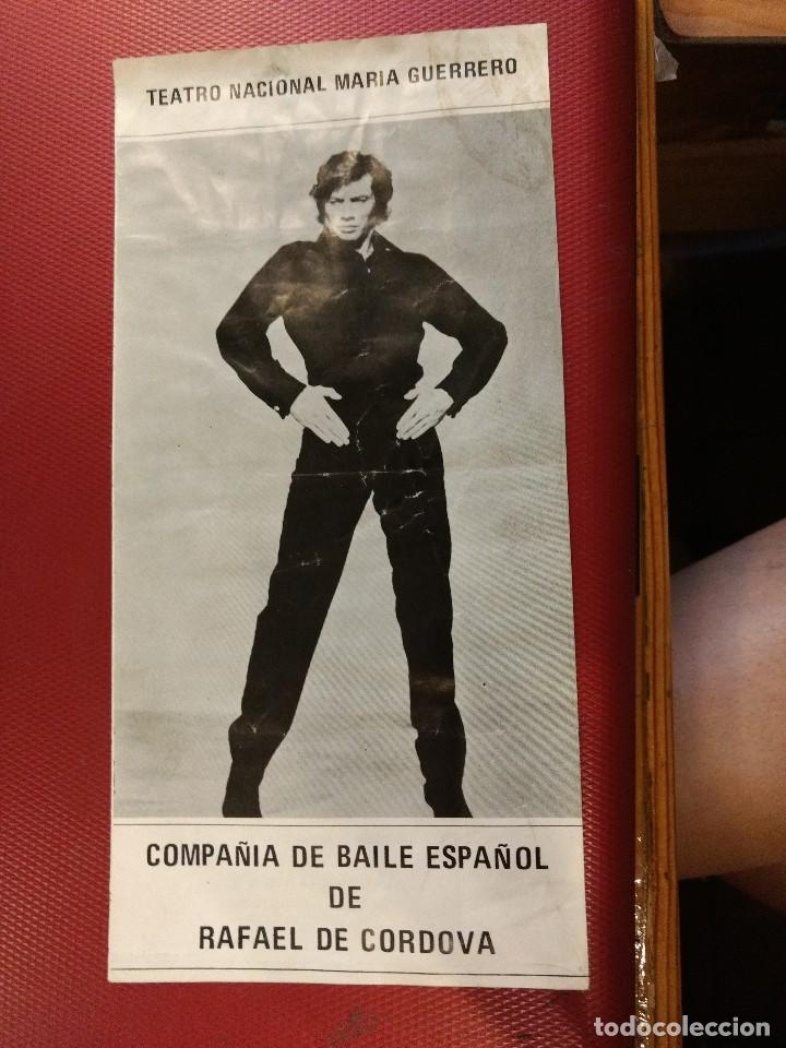 Catalogues de Musique: Folleto Teatro Nacional Maria Guerrero, compa&ntilde;&iacute;a de baile espa&ntilde;ol de Rafael de C&oacute;rdova a&ntilde;o 1971