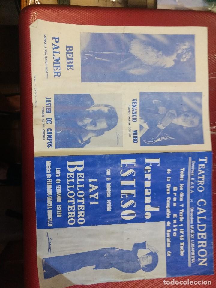 Cat&aacute;logos de M&uacute;sica: FERNANDO ESTESO PROGRAMA DE MANO D&Iacute;PTICO DEL TEATRO CALDERON DE MADRID...