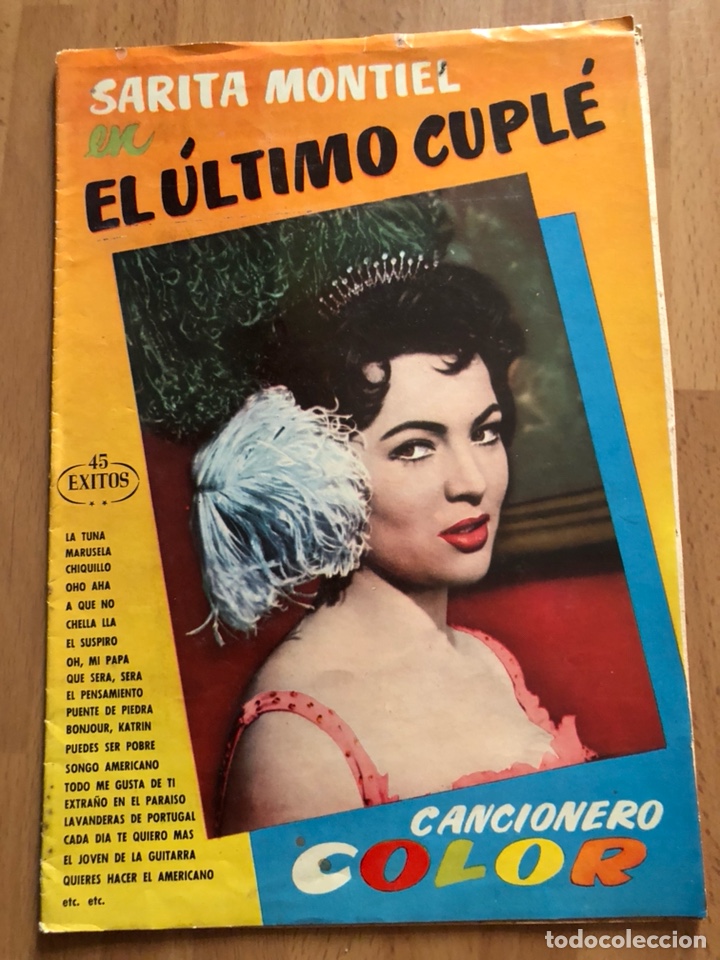 Cat&aacute;logos de M&uacute;sica: Cancionero color el &uacute;ltimo cuple.sara sarita Montiel