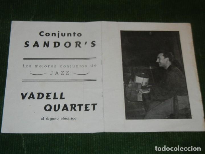 Cat&aacute;logos de M&uacute;sica: ANTIGUO FOLLETO CONJUNTO SANDOR'S QUARTET VADELL Y OTROS 1957