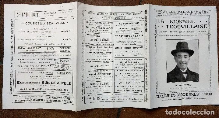 Cat&aacute;logos de M&uacute;sica: La Journee Trouvillaise programa en franc&eacute;s de espect&aacute;culos, publicidad.
