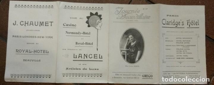 Cat&aacute;logos de M&uacute;sica: La Journee Trouvillaise programa en franc&eacute;s de espect&aacute;culos, publicidad Louise Borde