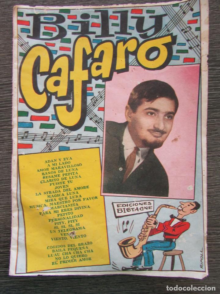 Catalogues de Musique: BILLY GAFARO. CANCIONERO. EDICIONES BISTAGNE 1961