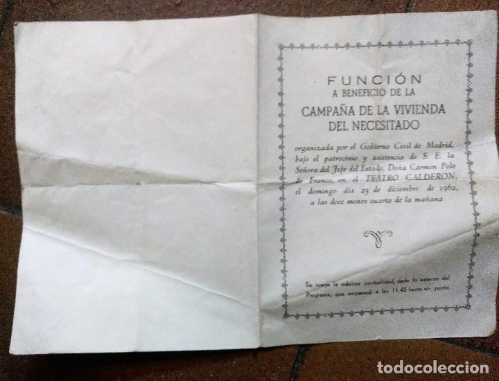 Cat&aacute;logos de M&uacute;sica: Funci&oacute;n a beneficio de la Campa&ntilde;a de la vivienda del necesitado. Gobierno Civil Teatro Calderon