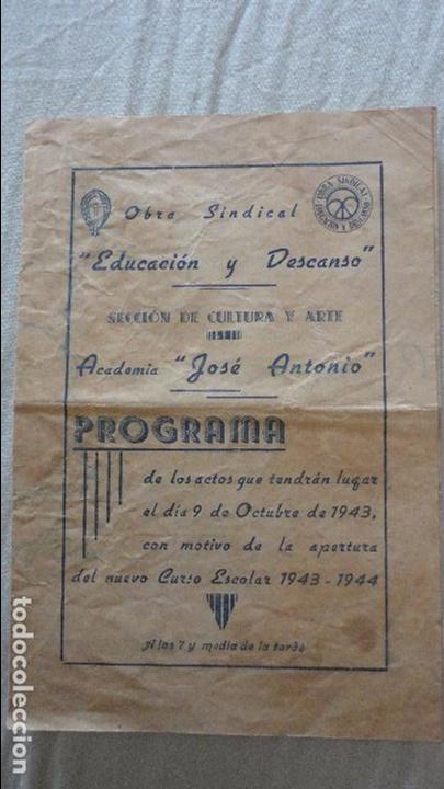 Cat&aacute;logos de M&uacute;sica: PROGRAMA CONCIERTO.ACADEMIA J.ANTONIO.ANGELICA RUCIERO MARTEL.ROSARIO RUCIERO AGUILAR.1942.HUELVA?