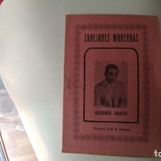 Catálogos de Música: CANCIONERO DE ANTONIO AMAYA. Lote 131856294