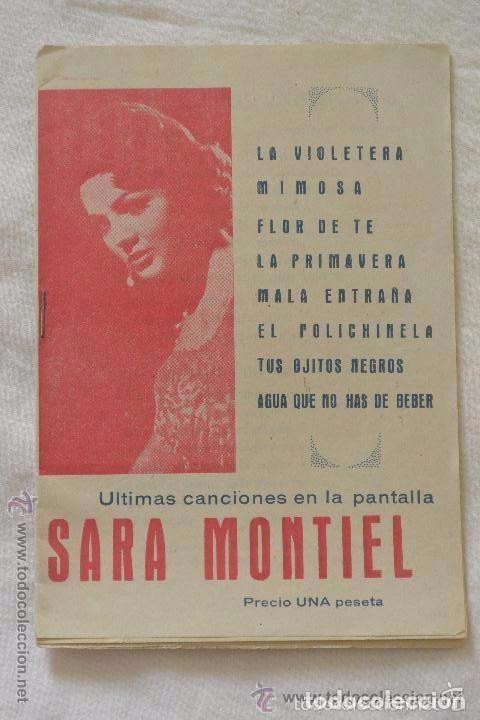 Catalogues de Musique: CANCIONERO SARA MONTIEL: VIOLETERA, MIMOSA...