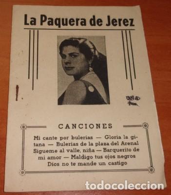 Cat&aacute;logos de M&uacute;sica: CANCIONERO DE LA PAQUERA DE JEREZ