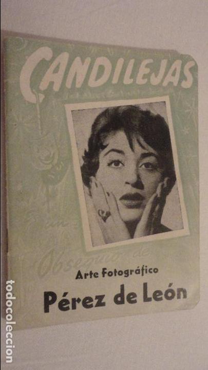 Cat&aacute;logos de M&uacute;sica: CANDILEJAS.AMPARO LERMA.OBSEQUIO FOTOGRAFICO PEREZ DE LEON.MADRID 1959