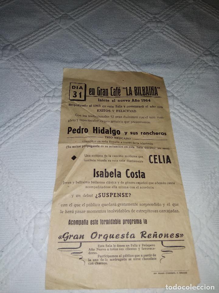 Cat&aacute;logos de M&uacute;sica: GRAN CAFE LA BILBAINA 1963 CELIA -PEDRO HIDALGO SUS RANCHEROS -ISABELA COSTA -GRAN ORQUESTA RE&Ntilde;ONES