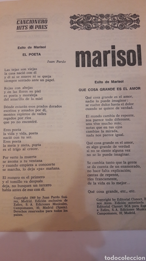 Cat&aacute;logos de m&uacute;sica: Cancionero Marisol - Foto 3