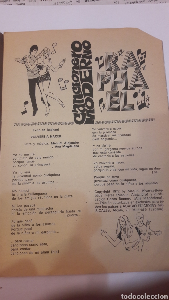 Cat&aacute;logos de m&uacute;sica: Vancionero Moderno Raphael - Foto 3