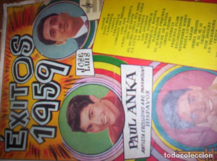 Cat&aacute;logos de M&uacute;sica: CANCIONERO -EXITOS 1959 - EDICIONES BISTAGNE