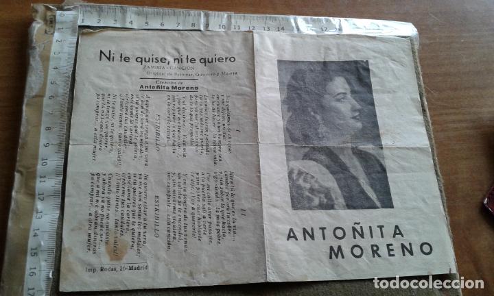Cat&aacute;logos de M&uacute;sica: DIPTICO CON CANCIONERO ANTIGUO DE ANTO&Ntilde;ITA MORENO