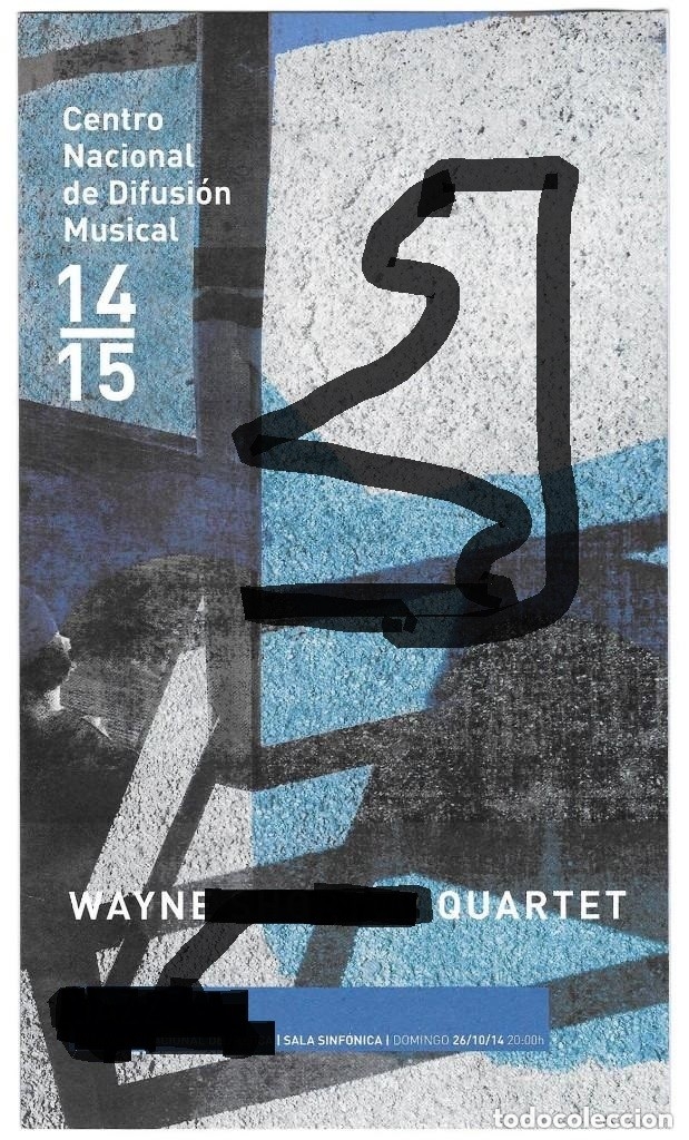 Catalogues de Musique: Programa de mano Actuaci&oacute;n de wayne shorter quarter Auditorio Nacional 2014 original sin borrones