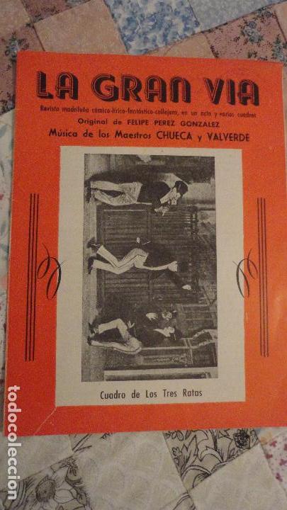 Cat&aacute;logos de M&uacute;sica: LA GRAN VIA.FELIPE PEREZ GONZALEZ.CHUECA Y VALVERDE.REVISTA MADRILE&Ntilde;A COMICO-LIRICA-CALLEJERA