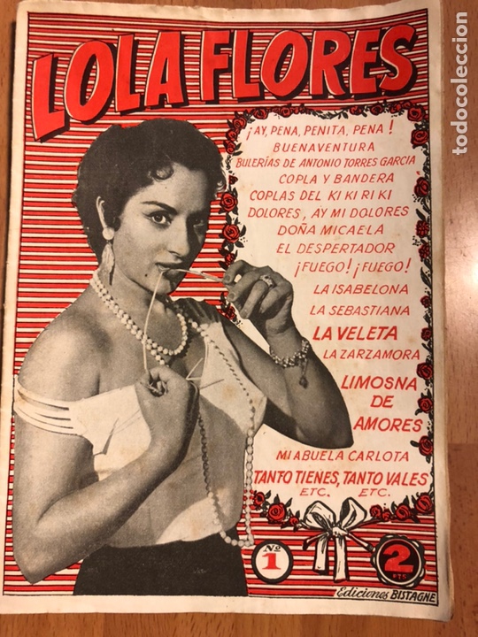 Cat&aacute;logos de M&uacute;sica: Cancionero Lola flores.ediciones bistagne