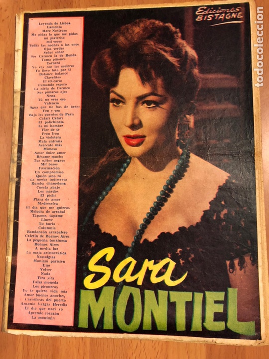 Cat&aacute;logos de M&uacute;sica: Cancionero sara sarita Montiel ediciones bistagne