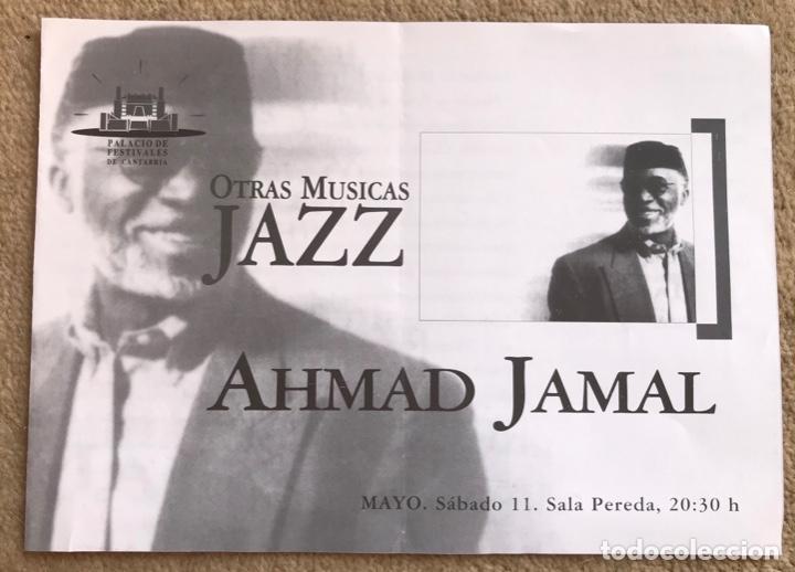 Cat&aacute;logos de M&uacute;sica: Programa actuaci&oacute;n de Ahmad Jamal (Otras m&uacute;sicas Jazz) - Santander, 1996