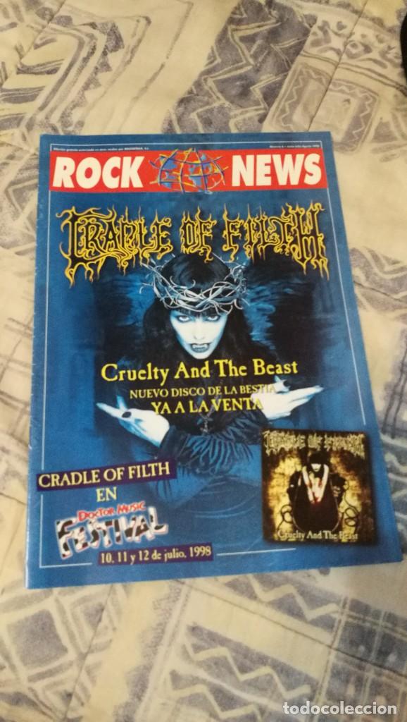 Cat&aacute;logos de M&uacute;sica: REVISTA ROCK NEWS N&ordm; 6 JUNIO JULIO AGOSTO 1998 (CRADLE OF FILTH EN PORTADA) (RECORTADA)