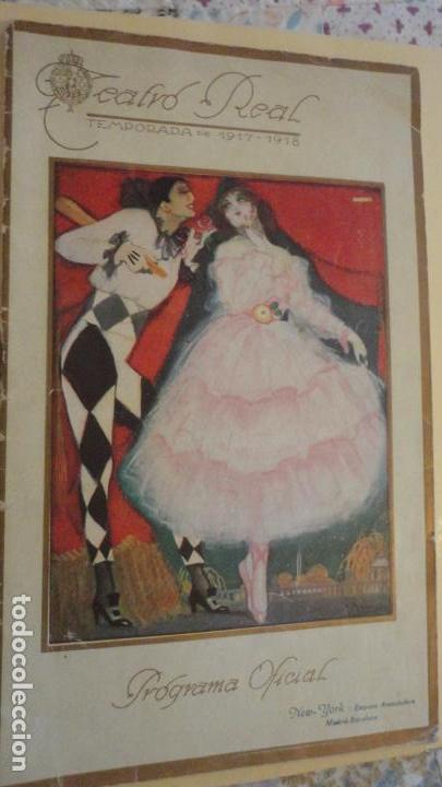 Cat&aacute;logos de M&uacute;sica: ANTIGUO PROGRAMA OFICIAL.TEATRO REAL.TEMPORADA 1917-1918