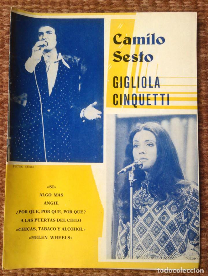 Cat&aacute;logos de M&uacute;sica: CANCIONERO CAMILO SESTO Y GIGLIOLA CINQUETTI