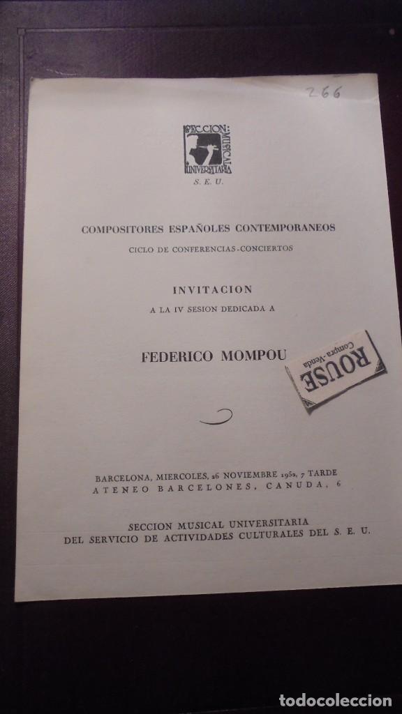 Cat&aacute;logos de M&uacute;sica: PROGRAMA DE MUSICA, COMPOSITORES ESPA&Ntilde;OLES CONTEMPORANEOS , CICLO DE CONFERENCIAS-CONCIERTOS