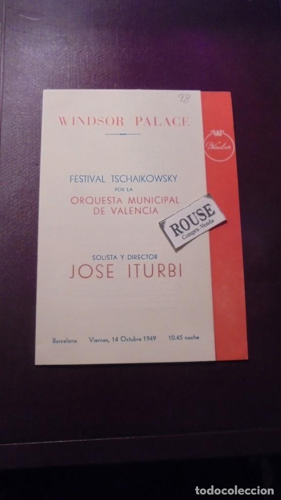 Cat&aacute;logos de M&uacute;sica: PROGRAMA DE MUSICA FESTIVAL TSCHAIKOWSKY POR LA ORQ. MUNICIPAL DE VALENCIA , SOLIST. DIREC. JOSE ITU