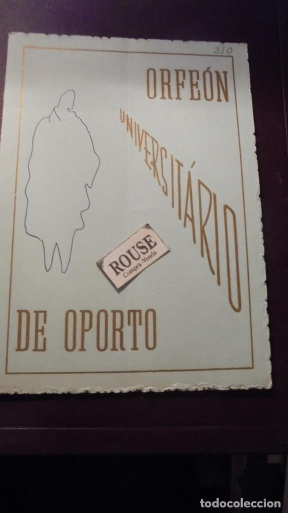 Cat&aacute;logos de M&uacute;sica: PROGRAMA DE MUSICA , ORFE&Oacute;N UNIVERSITARIO DE OPORTO , TEATRO ESPA&Ntilde;OL DE MADRID 1953 DIRIGIDO POR EL
