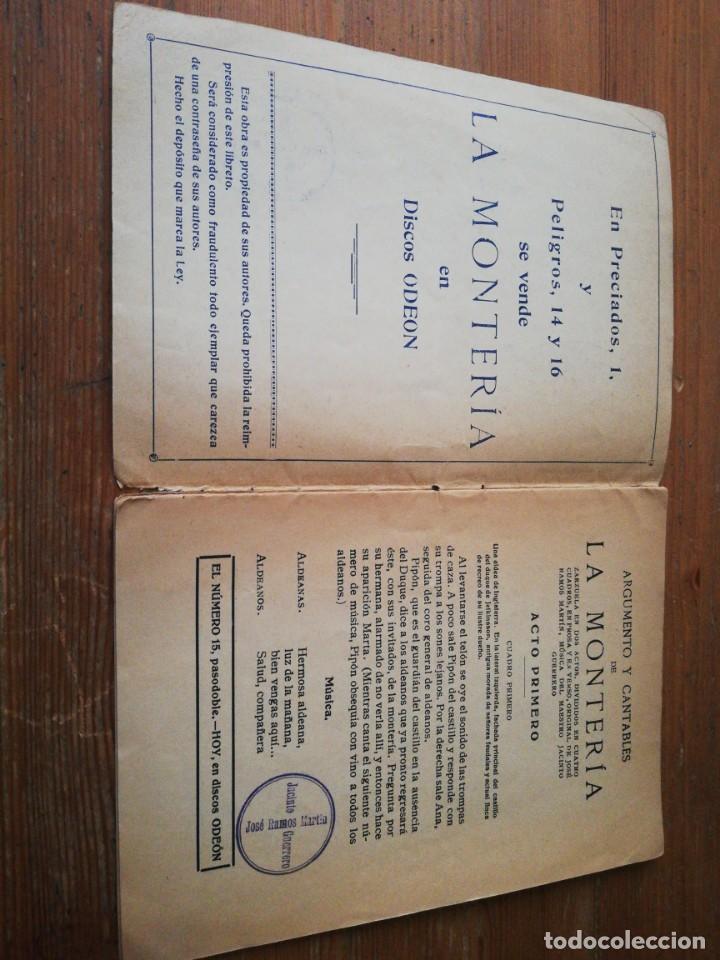 Cat&aacute;logos de m&uacute;sica: Zarzuela. La Monteria. - Foto 3