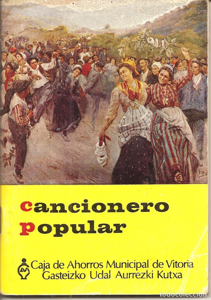 Cat&aacute;logos de M&uacute;sica: LIBRITO CANCIONERO POPULAR, 1981, EDITA CAJA AHORROS VITORIA.