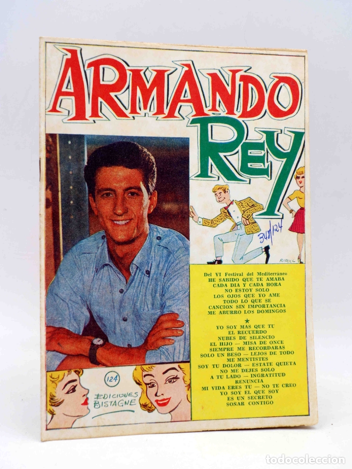 Cat&aacute;logos de M&uacute;sica: CANCIONERO 124. ARMANDO REY. Bistagne, 1964