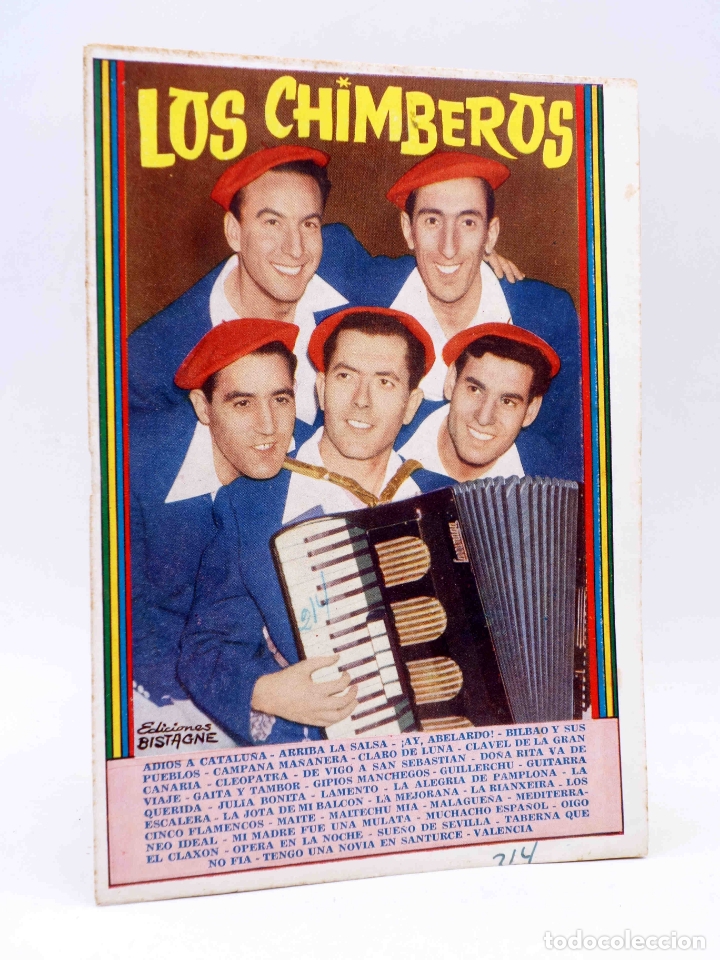 Catalogues de Musique: CANCIONERO. LOS CHIMBEROS. Bistagne, 1961. OFRT