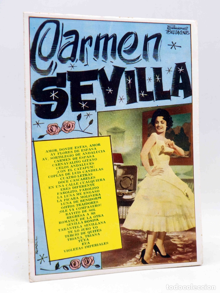 Cat&aacute;logos de M&uacute;sica: CANCIONERO. CARMEN SEVILLA. Bistagne, 1961. OFRT
